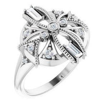 Load image into Gallery viewer, 1/4 CTW Diamond Vintage-Inspired Ring
