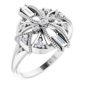 1/4 CTW Diamond Vintage-Inspired Ring