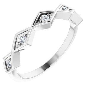 1/10 CTW Diamond Geometric Anniversary Band