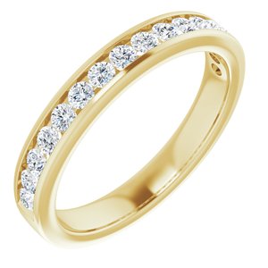 14K Yellow 1/2 CTW Lab-Grown Diamond Anniversary Band