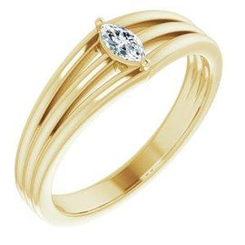 1/8 CTW Diamond Geometric Ring