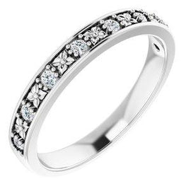 1/6 CTW Diamond Floral Anniversary Band
