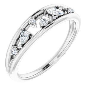 1/6 CTW Diamond Negative Space Ring
