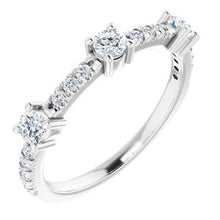 Load image into Gallery viewer, 14K White 1/4 CTW Natural Diamond Anniversary Band
