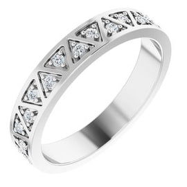1/5 CTW Diamond Geometric Anniversary Band