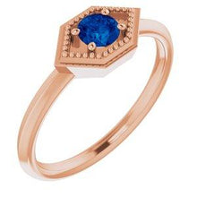 Load image into Gallery viewer, Blue Sapphire Geometric Ring
