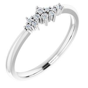 .08 CTW Diamond Stackable Cluster Ring