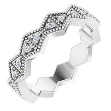 Load image into Gallery viewer, 1/6 CTW Diamond Geometric Eternity Band
