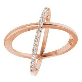 1/4 CTW Diamond Criss-Cross Ring