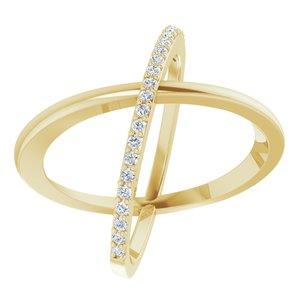 1/4 CTW Diamond Criss-Cross Ring