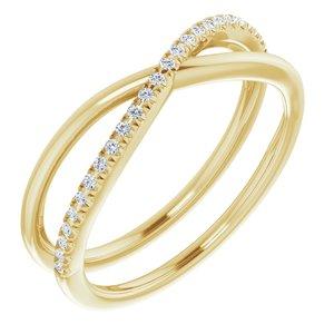 1/10 CTW Diamond Criss-Cross Ring