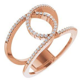 1/5 CTW Diamond Interlocking Loop Ring