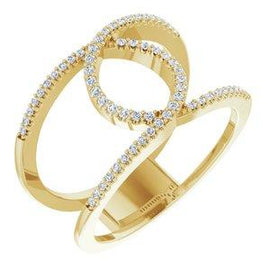 1/5 CTW Diamond Interlocking Loop Ring