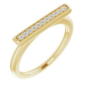 1/10 CTW Diamond Bar Ring