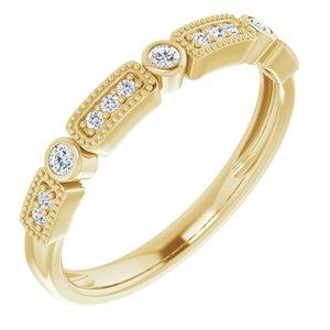 1/10 CTW Diamond Stackable Ring