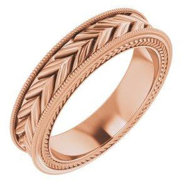 3 mm Wheat Pattern Band