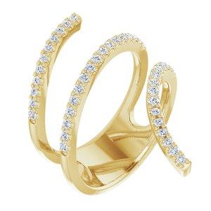 1/2 CTW Diamond Spiral Wrap Ring