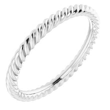 Load image into Gallery viewer, Sterling Silver 2 mm Skinny Rope Band Size 7
