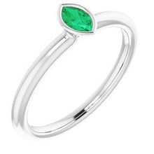 Load image into Gallery viewer, Emerald Stackable Ring
