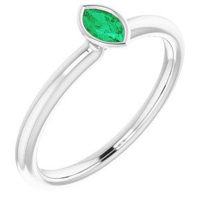 Emerald Stackable Ring