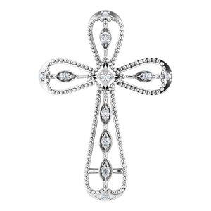 .05 CTW Diamond Cross Pendant