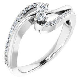 1/4 CTW Diamond Two Stone Ring