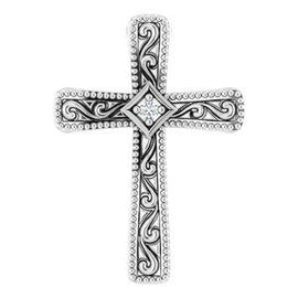 .01 CTW Diamond Cross Pendant