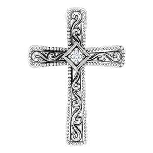 .01 CTW Diamond Cross Pendant