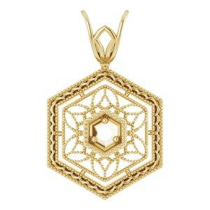 1.9 mm Round Filigree Pendant Mounting