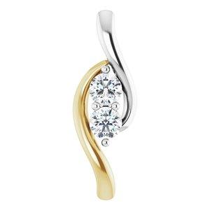 1/2 CTW Diamond Two-Stone Pendant