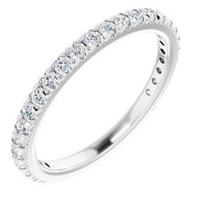 Load image into Gallery viewer, 14K White 3/8 CTW Natural Diamond French-Set Anniversary Band
