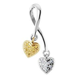 .08 CTW Diamond Double Heart Pendant