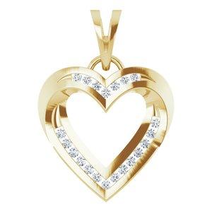 1/4 CTW Diamond Heart Pendant