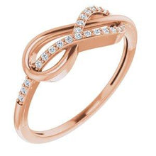 Load image into Gallery viewer, 1/10 CTW Diamond Infinity-Inspired Knot Ring
