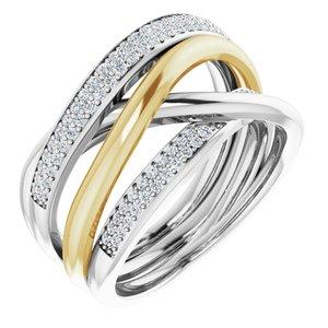 1/3 CTW Diamond Criss-Cross Ring