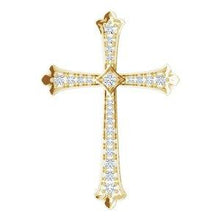 Load image into Gallery viewer, 1/4 CTW Diamond Cross Pendant
