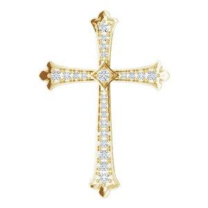 1/4 CTW Diamond Cross Pendant