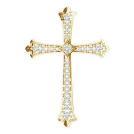 1/4 CTW Diamond Cross Pendant