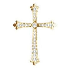 Load image into Gallery viewer, 1/4 CTW Diamond Cross Pendant
