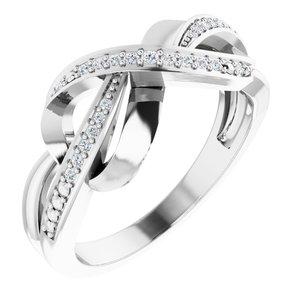 1/10 CTW Diamond Infinity-Inspired Ring