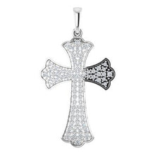 Load image into Gallery viewer, 1/2 CTW Diamond Micro Pavé Cross Pendant
