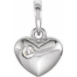 .05 CT Diamond 16.75x12.15 mm Heart Pendant