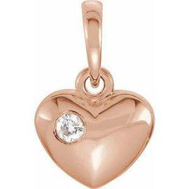 .05 CT Diamond 16.75x12.15 mm Heart Pendant