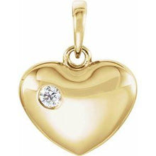 Load image into Gallery viewer, .05 CT Diamond 16.75x12.15 mm Heart Pendant
