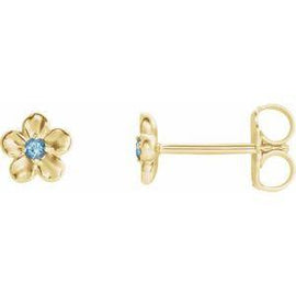 Youth Imitation December Birthstone Flower Earrings