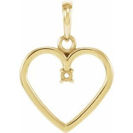 .03 CTW Diamond Heart Pendant