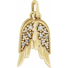 Load image into Gallery viewer, 14K White .03 CTW Natural Diamond Angel Wings Pendant
