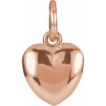 Load image into Gallery viewer, 15.15x8.9 mm Puffed Heart Charm with Jump Ring
