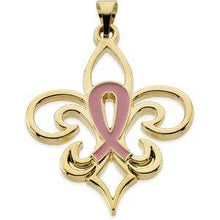Load image into Gallery viewer, 27x23 mm Breast Cancer Awareness Pendant
