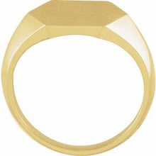 Load image into Gallery viewer, 14 mm Hexagon Signet Ring
